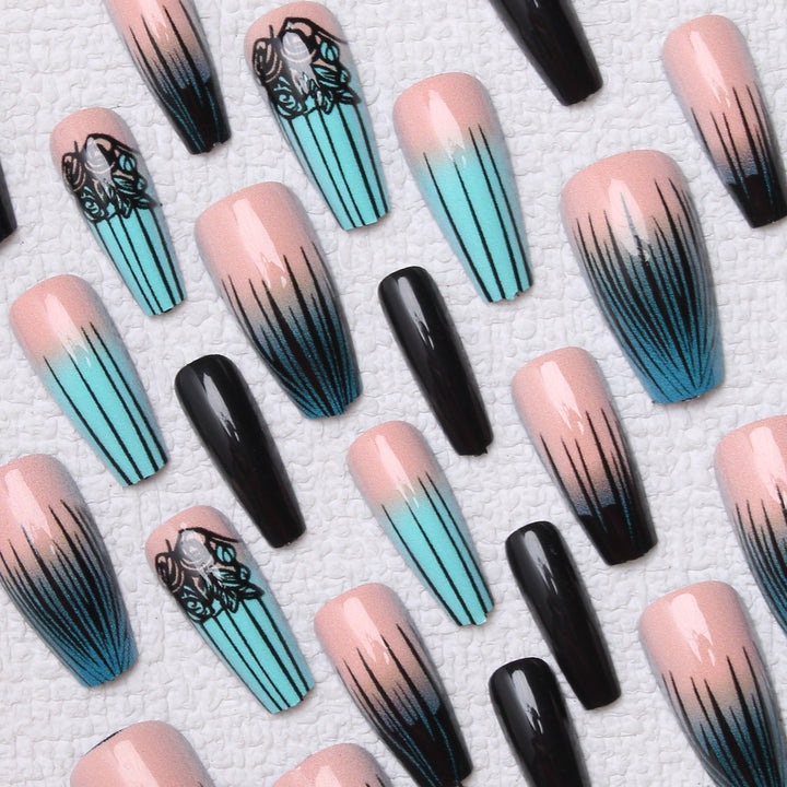 Ombre-Gradient-Nagelkunstverlängerungen Karnz