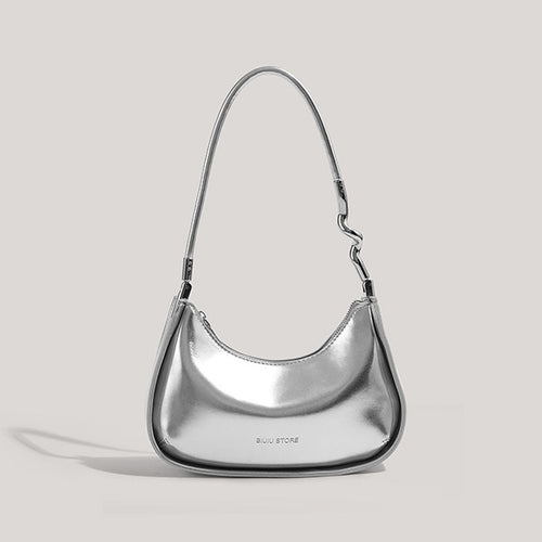 Schlanke Metallic Abend Schultertasche Karnz