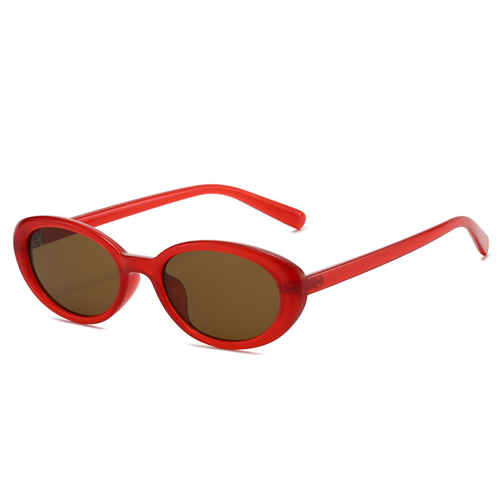 Retro-inspirierte Cat-Eye-Sonnenbrille mit transparenten Fassungen Karnz
