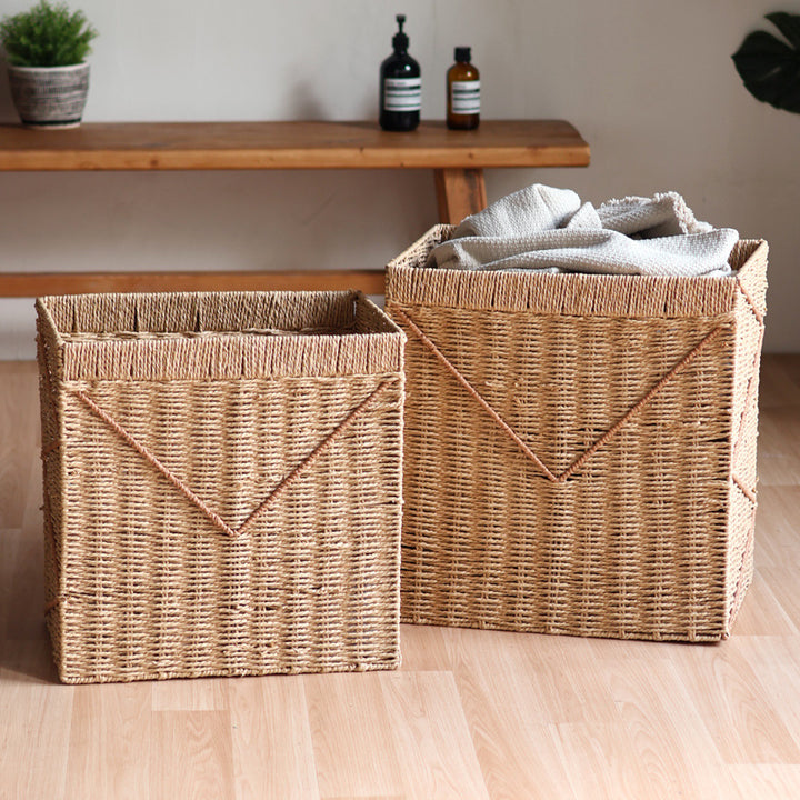 Aufbewahrungskorb aus geflochtenem Rattan Karnz