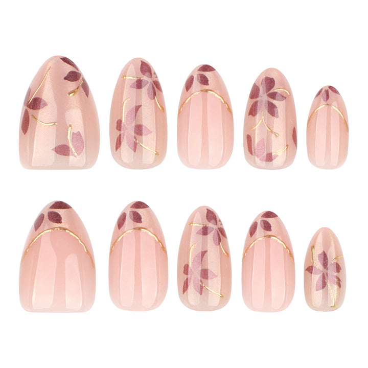 Elegante Blumennagelkunst Karnz