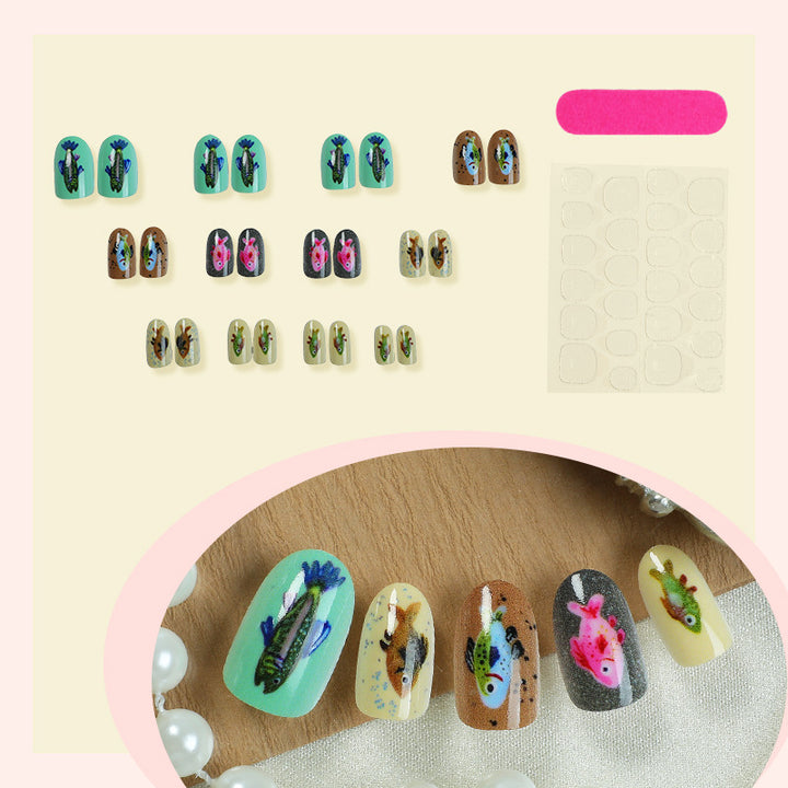 Kreatives Press-On Nagelkunst-Set mit einzigartigen Insekten-Designs Karnz