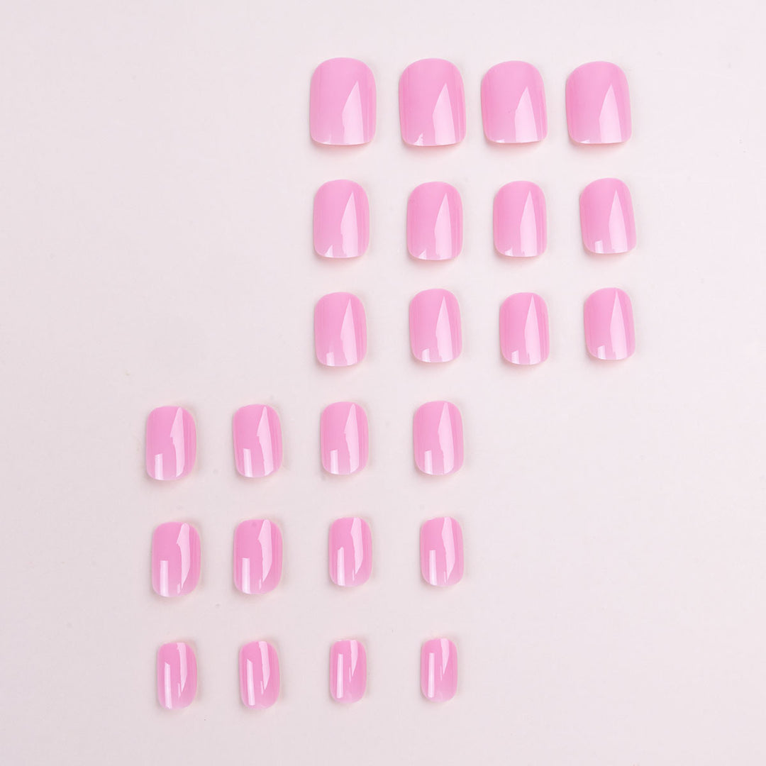 Glänzendes Pink Press-On Nagelset