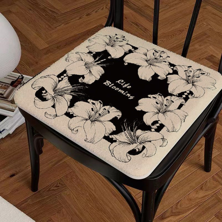Floral Microfiber Square Face Towel with Artistic Lily Print