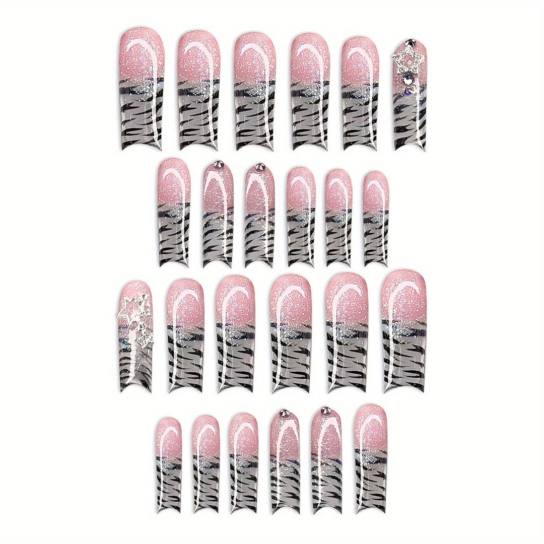 Dekorativer Press-On Nagelset Karnz