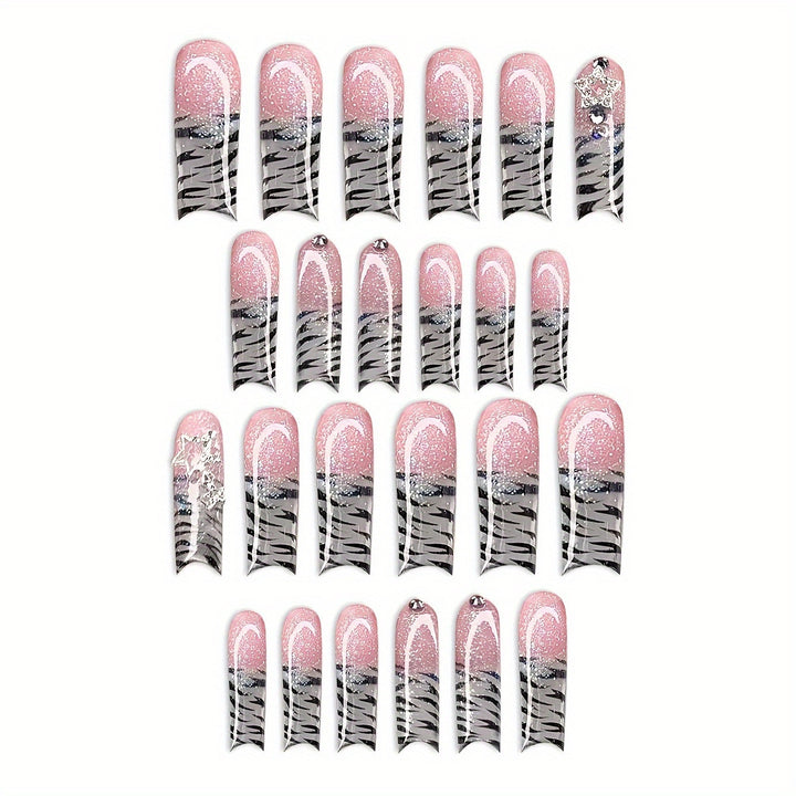 Dekorativer Press-On Nagelset Karnz