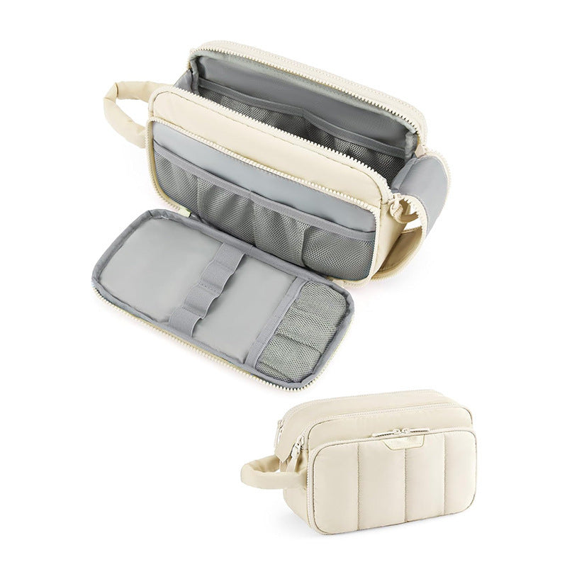 Kosmetik-Organizer Tasche mit Mehreren Fächern und Abnehmbarem Innenfach Karnz
