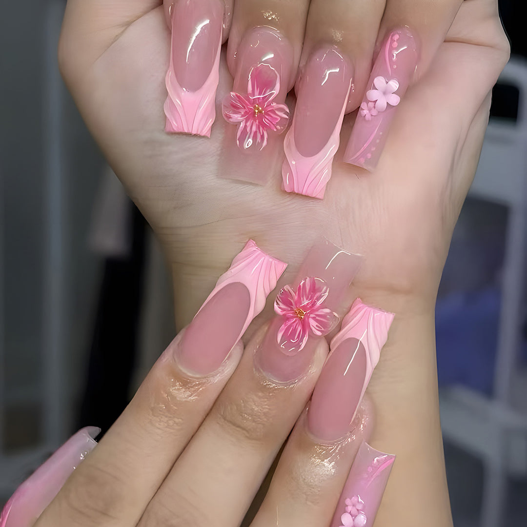 3D Blumen Acryl Aufklebenägel Karnz