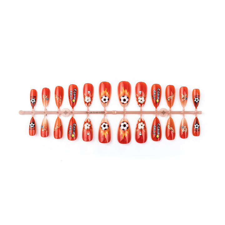 Sport-Themen Press-On Nail Art Set