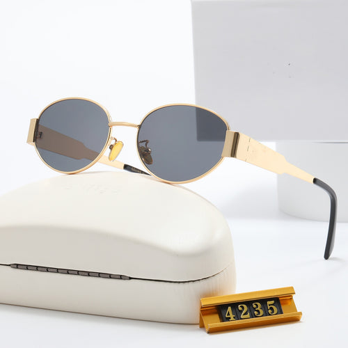 Damen Elegante Designer-Sonnenbrille mit filigranem Rahmen und UV-Schutz Karnz