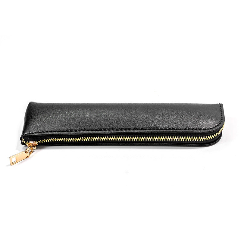 Premium Leder Reißverschluss Bleistift Etui Karnz