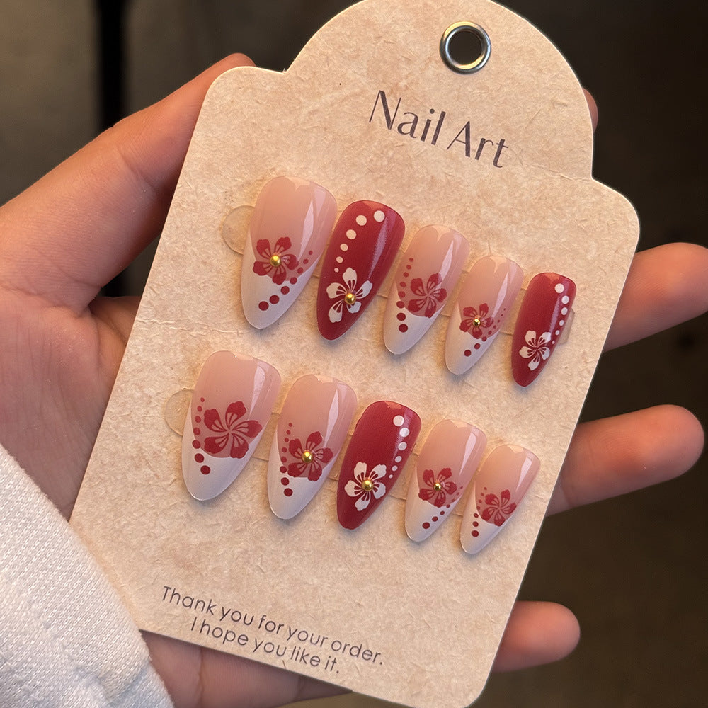 Elegante Blumen Press-On Nagelkunst Kollektion Karnz