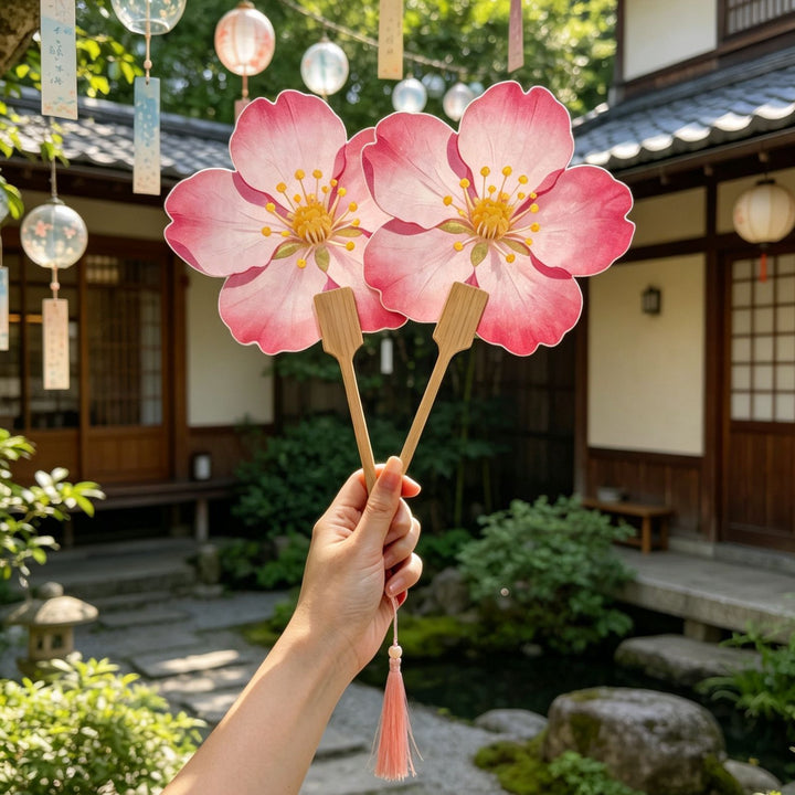 Handgefächer mit Floralen Motiven Karnz