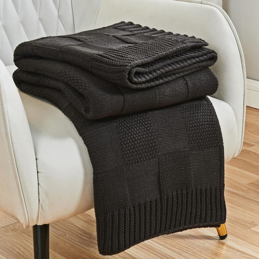 Strukturierte Strickdecke Karnz