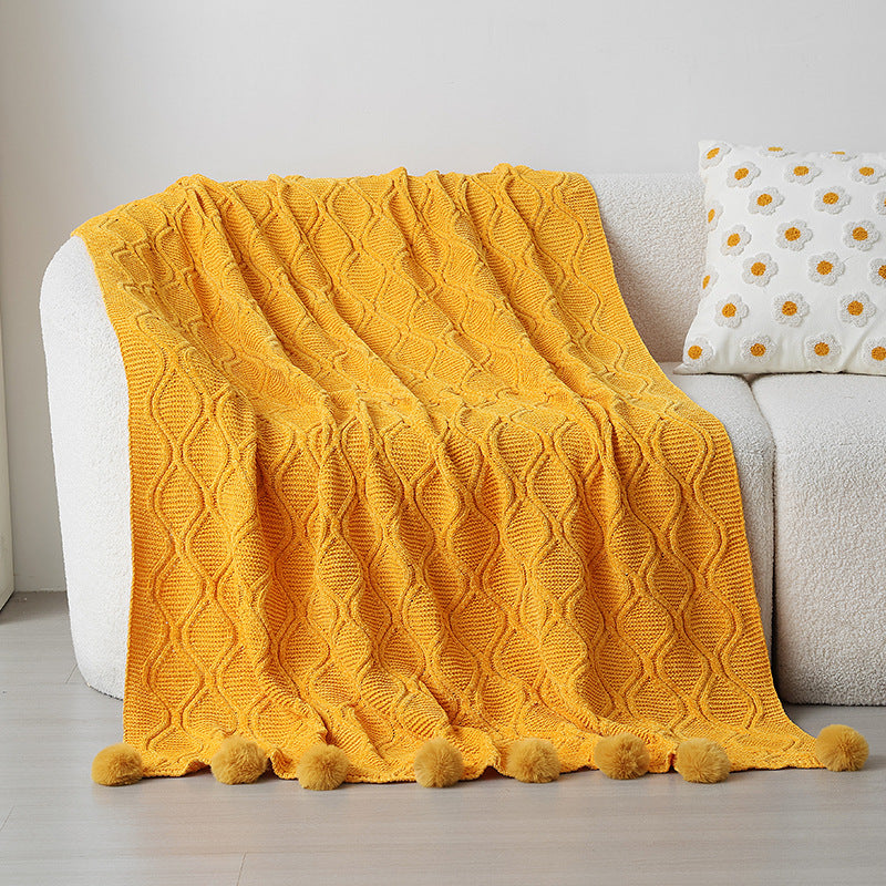 Dekorativer gestrickter Wurfdecke