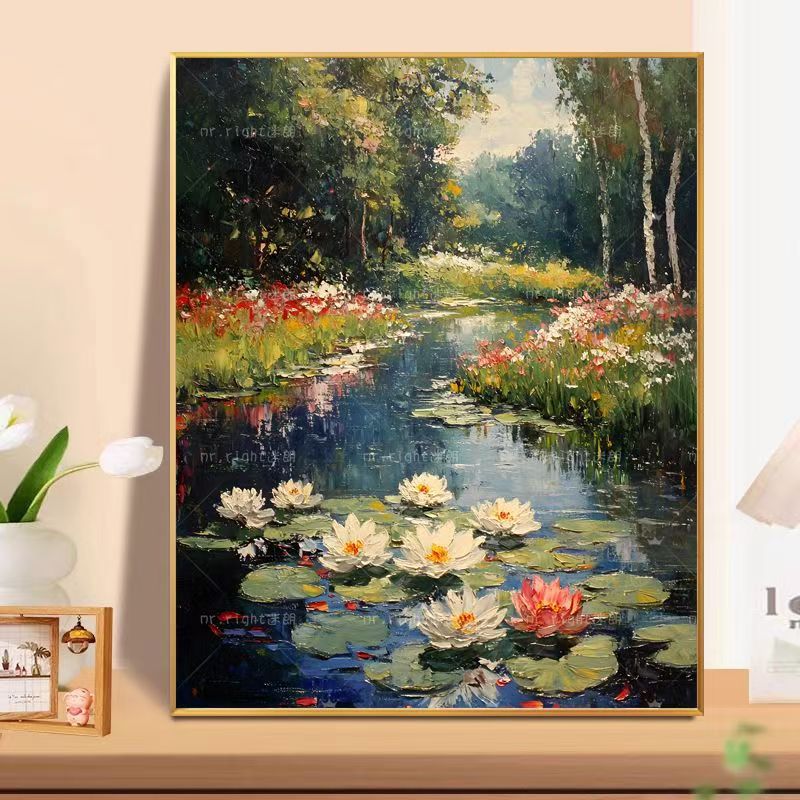 Florale Landschaft Ölgemälde Wandkunst Karnz