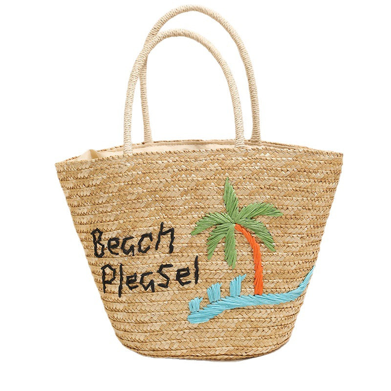 Damen Handgefertigte Strandtasche mit verspieltem Motiv und robusten Tragegriffen Karnz