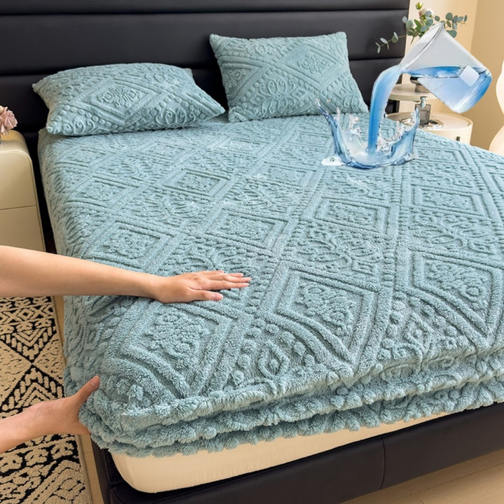 Luxuriöse geprägte Fleece-Bettdecke