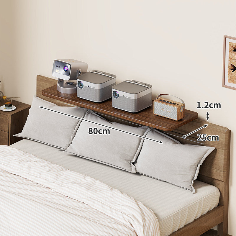 Slim Floating Kopfteil Nachttischregal mit ultra-dünnem Profil und abgerundeten Ecken