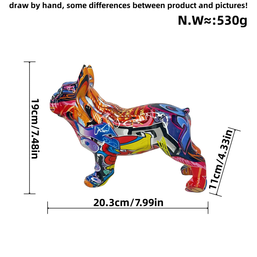Künstlerische Bulldoggen Skulptur Karnz