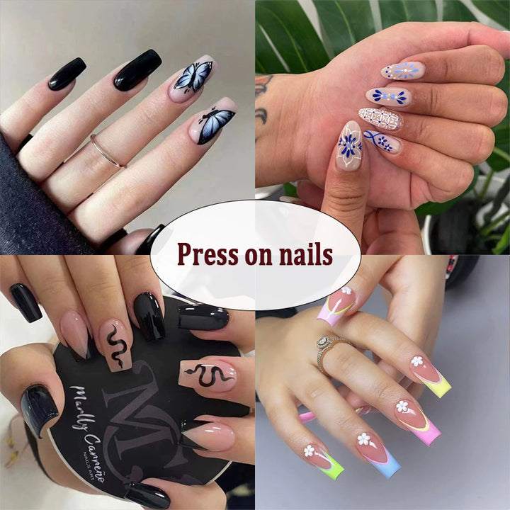 Kunstnagelset mit einzigartigen Mustern Karnz