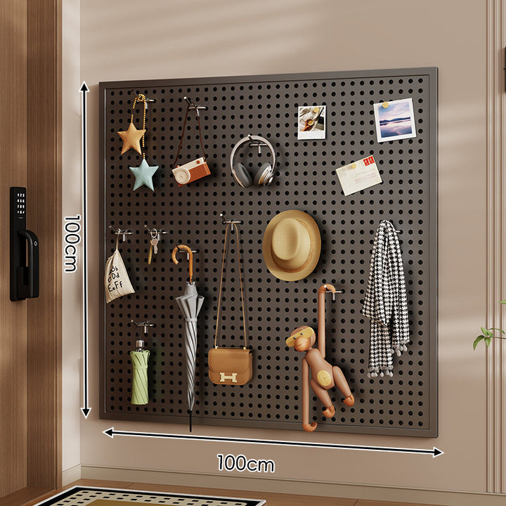 Wandanag perforiertes Lochboard-Organizer-Panel Großes Quadrat mit modularen Haken und Zubehör