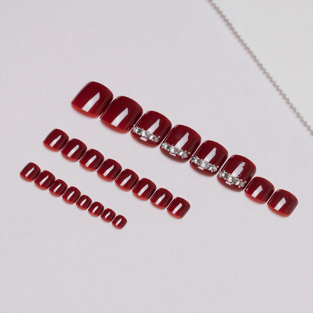 Dekorative Strass Akzent Fußnagelkunst