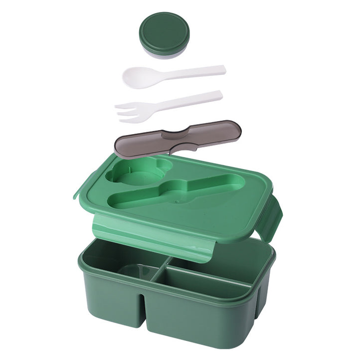 Multifunktionale Bento-Lebensmittelaufbewahrungsbox mit integrierten Utensilien