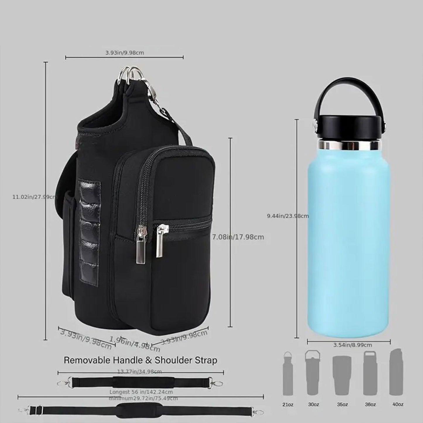 Damen isolierte Multifunktionsflaschen-Tasche Karnz