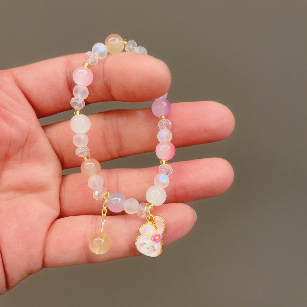 Verspieltes Armband mit Bunten Glasperlen und Anhänger Karnz
