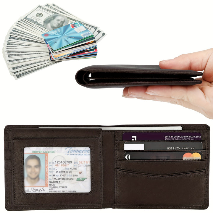 Multi-Slot RFID-geschützte Leder-Kartenhalter Karnz