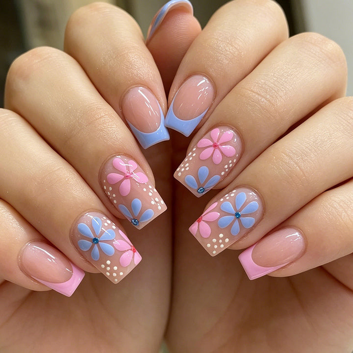 Künstlerische Blumendekorations-Nagelspitzen Karnz