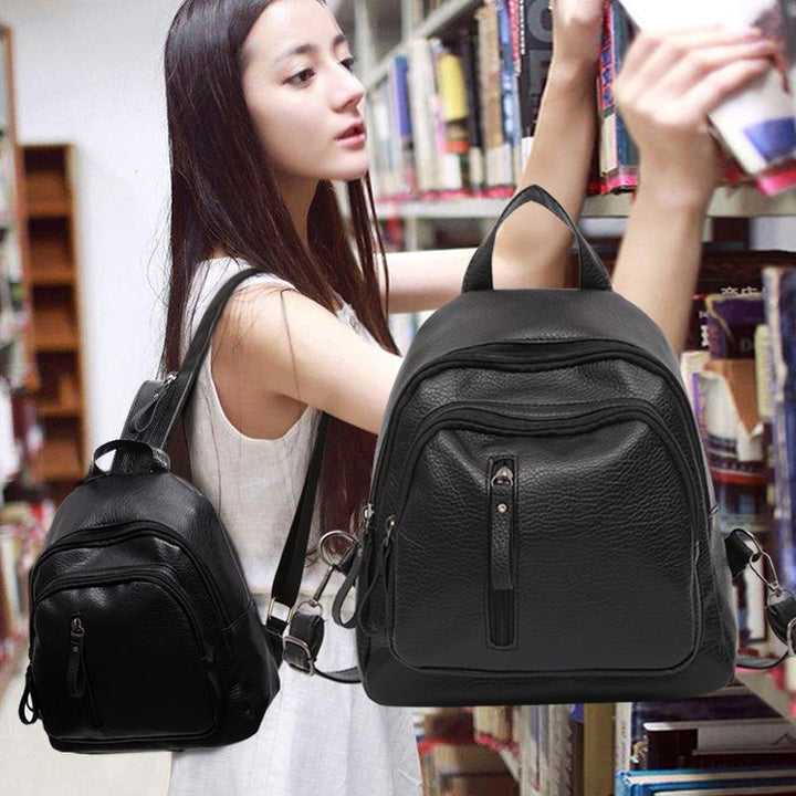 Strukturierter Leder Mini-Rucksack Karnz