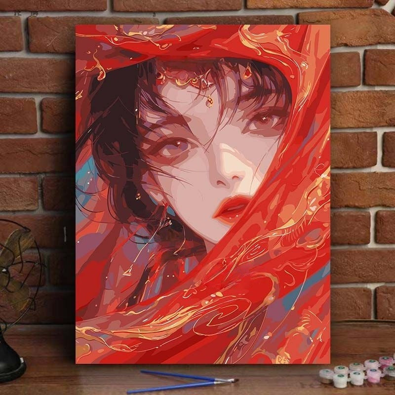 Abstrakte Kunst-Porträt-Leinwanddruck Karnz