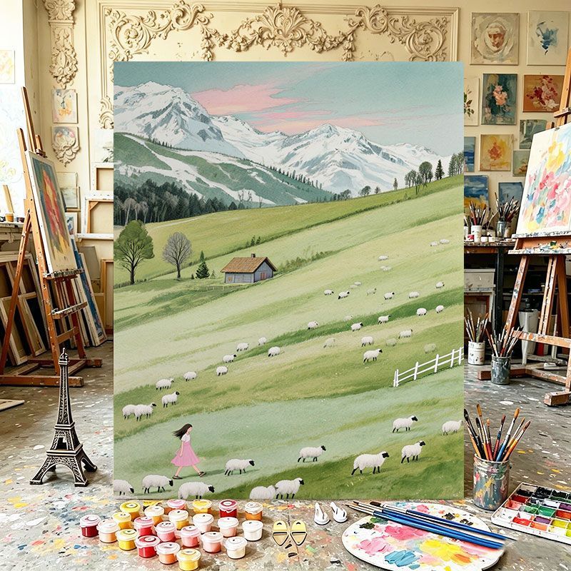 Scenic Mountain Landscape Canvas Art Print Karnz