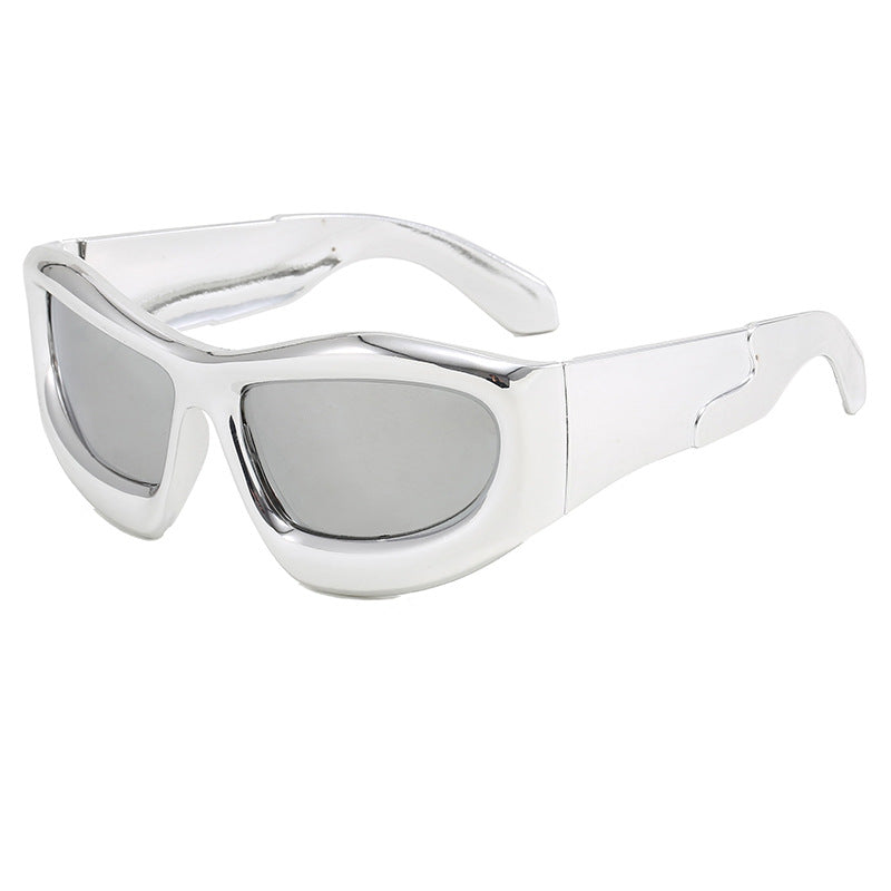 Damen Sportliche Sonnenbrille mit robustem, geometrischem Rahmendesign Karnz