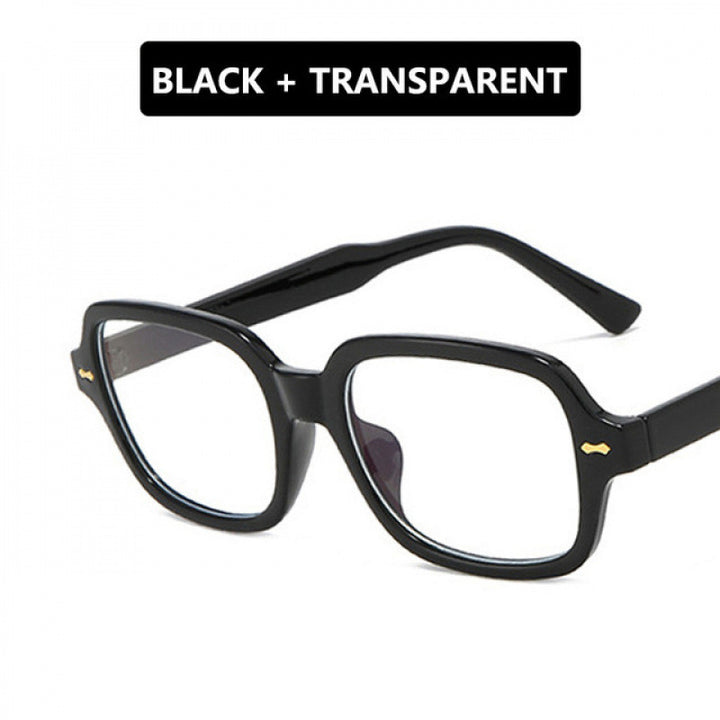 Damen modische Sonnenbrille mit kantigem Rahmen und gelben Gläsern Karnz
