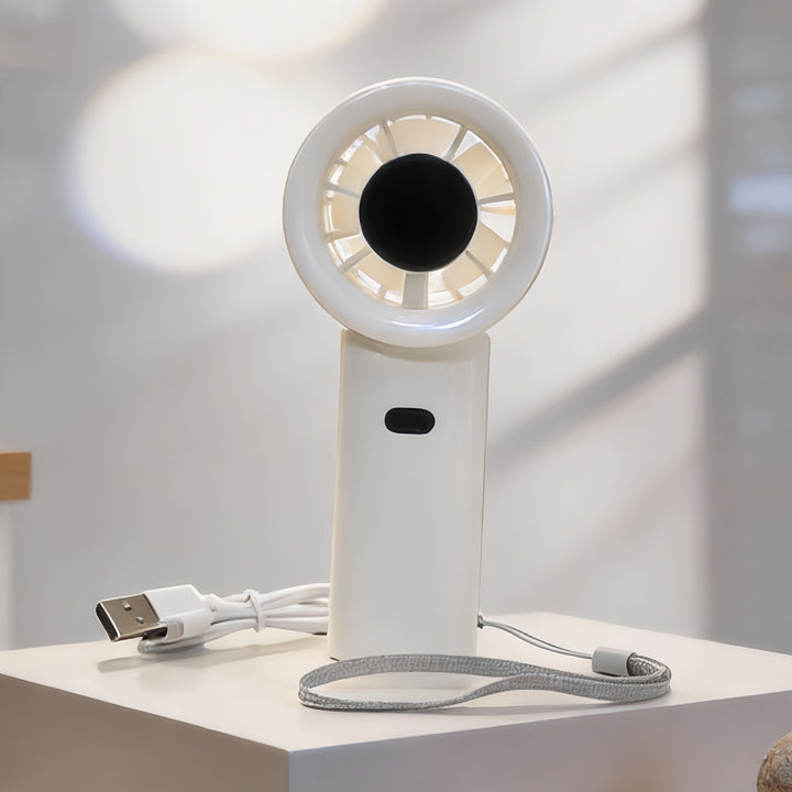 Damen Tragbarer Mini-Ventilator mit USB-Ladefunktion und flexiblem Design Karnz