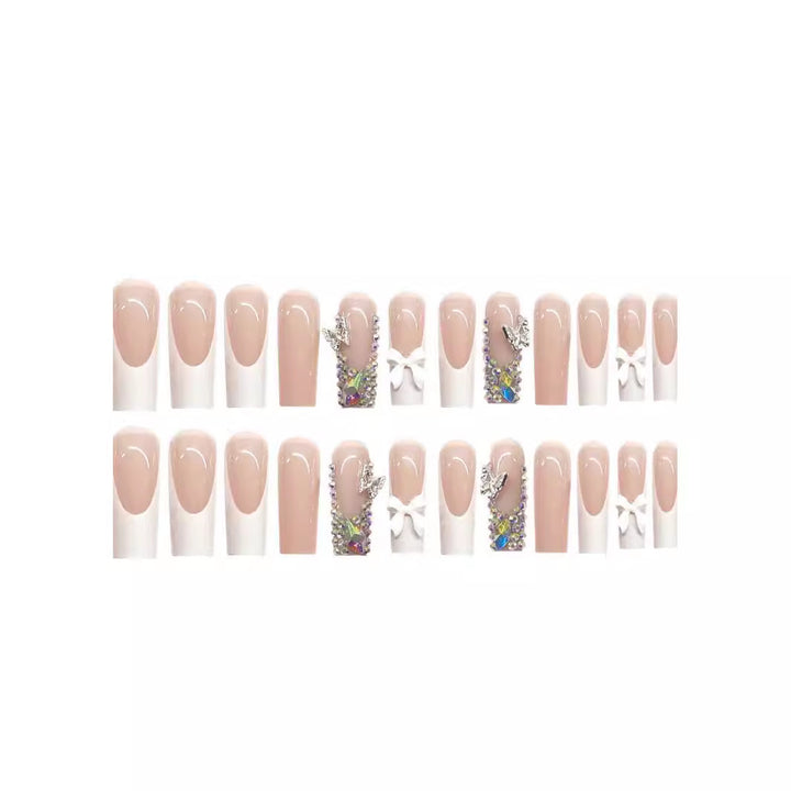 Elegante 3D Kristall-verzierte Acryl-Nagelerweiterungen Karnz