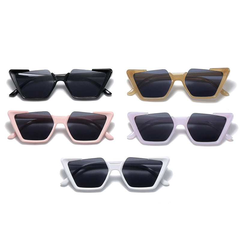 Damen moderne und stilvolle asymmetrische Sonnenbrille Karnz