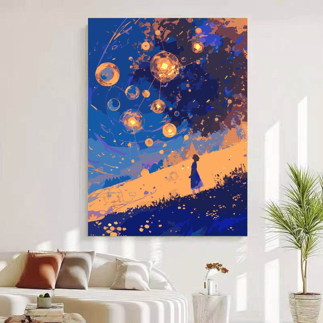 Traumhafte kosmische Landschaft Wandkunst Karnz