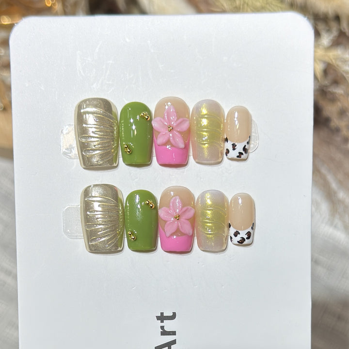 Wiederverwendbares Press-On Nagelset Karnz