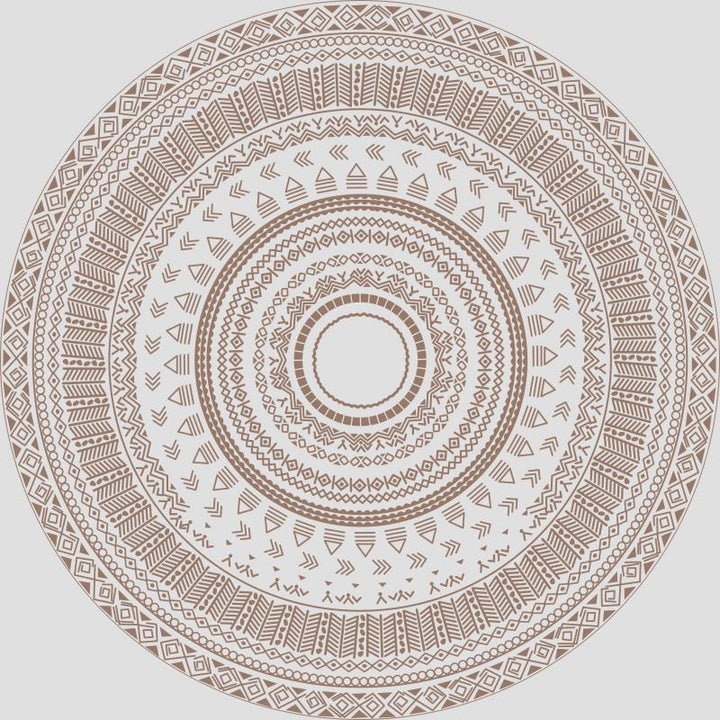 Runder geometrisches Muster Bereichsteppich