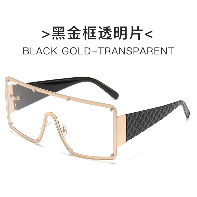 Damen Designer-Sonnenbrille im auffälligen rechteckigen Stil Karnz