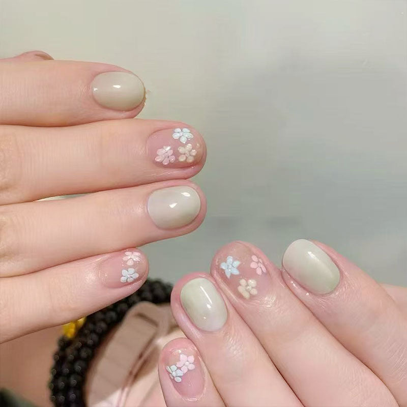 Künstlerisches katzenmotiviertes Press-On-Nagelkunstset Karnz