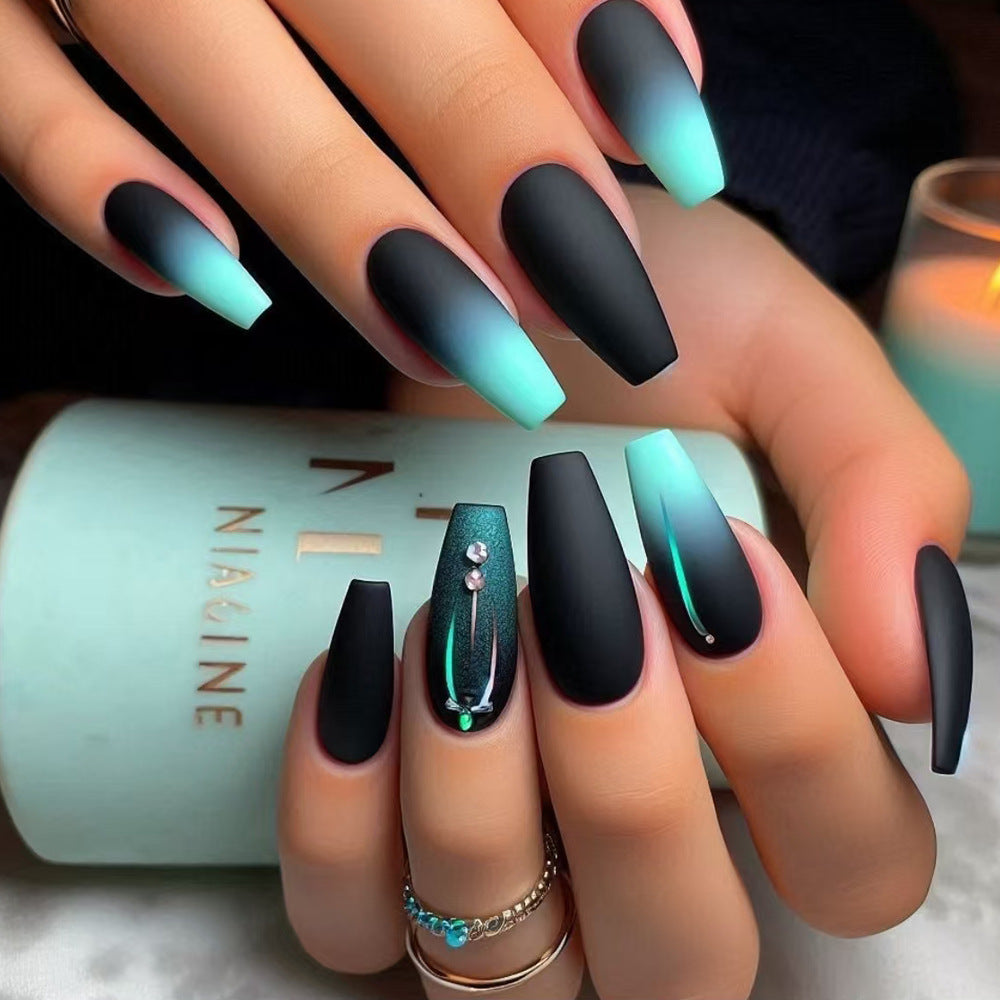 Matte Ombre Press-On Nageldesign Karnz