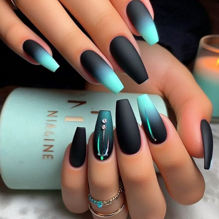 Matte Ombre Press-On Nageldesign Karnz