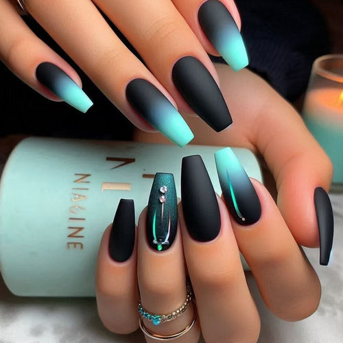 Matte Ombre Press-On Nageldesign Karnz