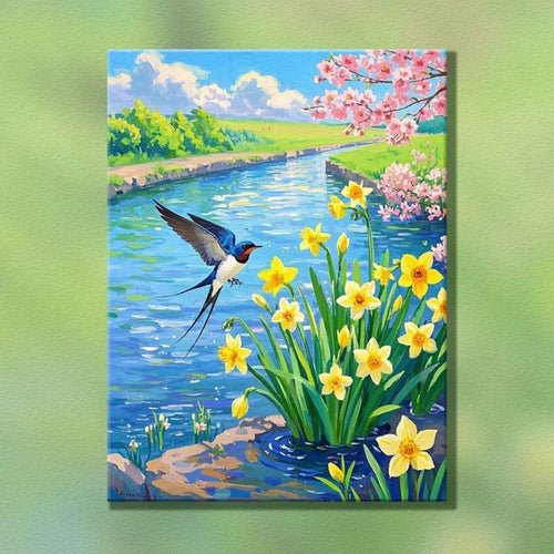 Natur-inspirierte dekorative Leinwandkunst Karnz