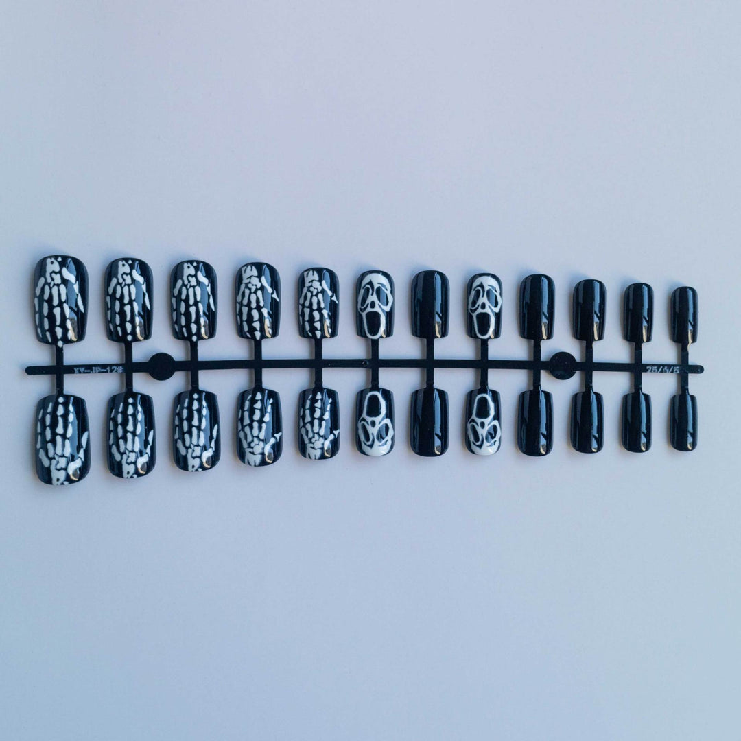 Künstlerisches Skelett Nagelkunstset